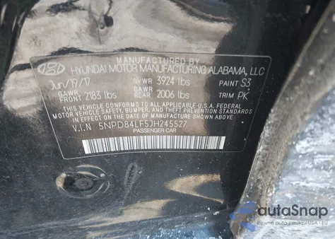 2018 Hyundai Elantra Value Edition z USA, uszkodzony, nr VIN 5NPD84LF5JH245527